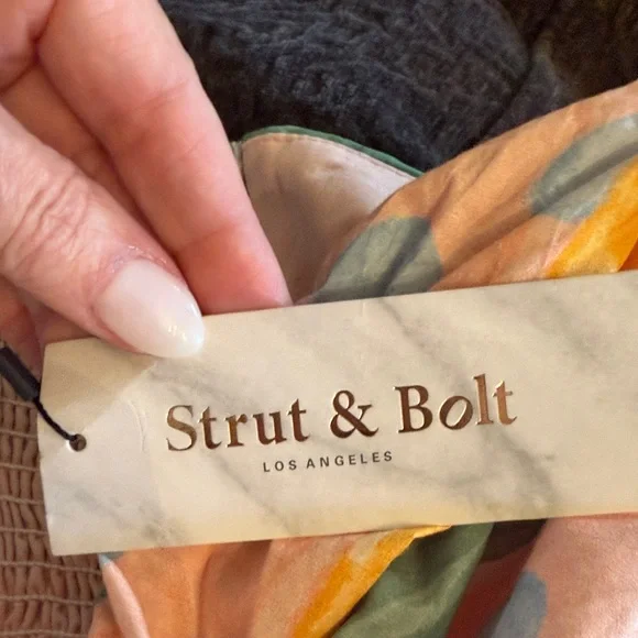 Strut & Bolt Tabitha Strapless multicolor Dress large - Picture 7 of 8